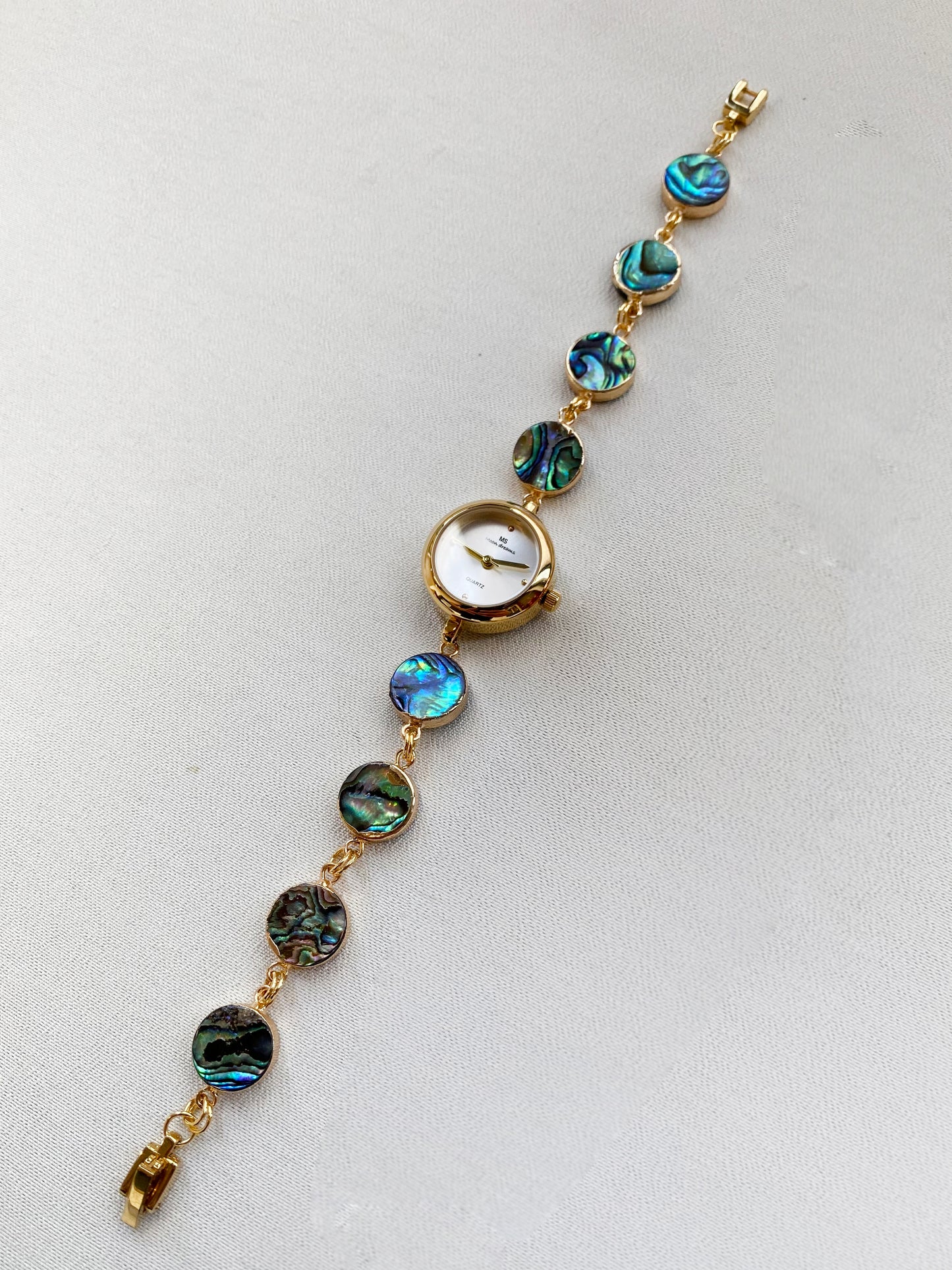 Gold - Green/Blue Shell Watch
