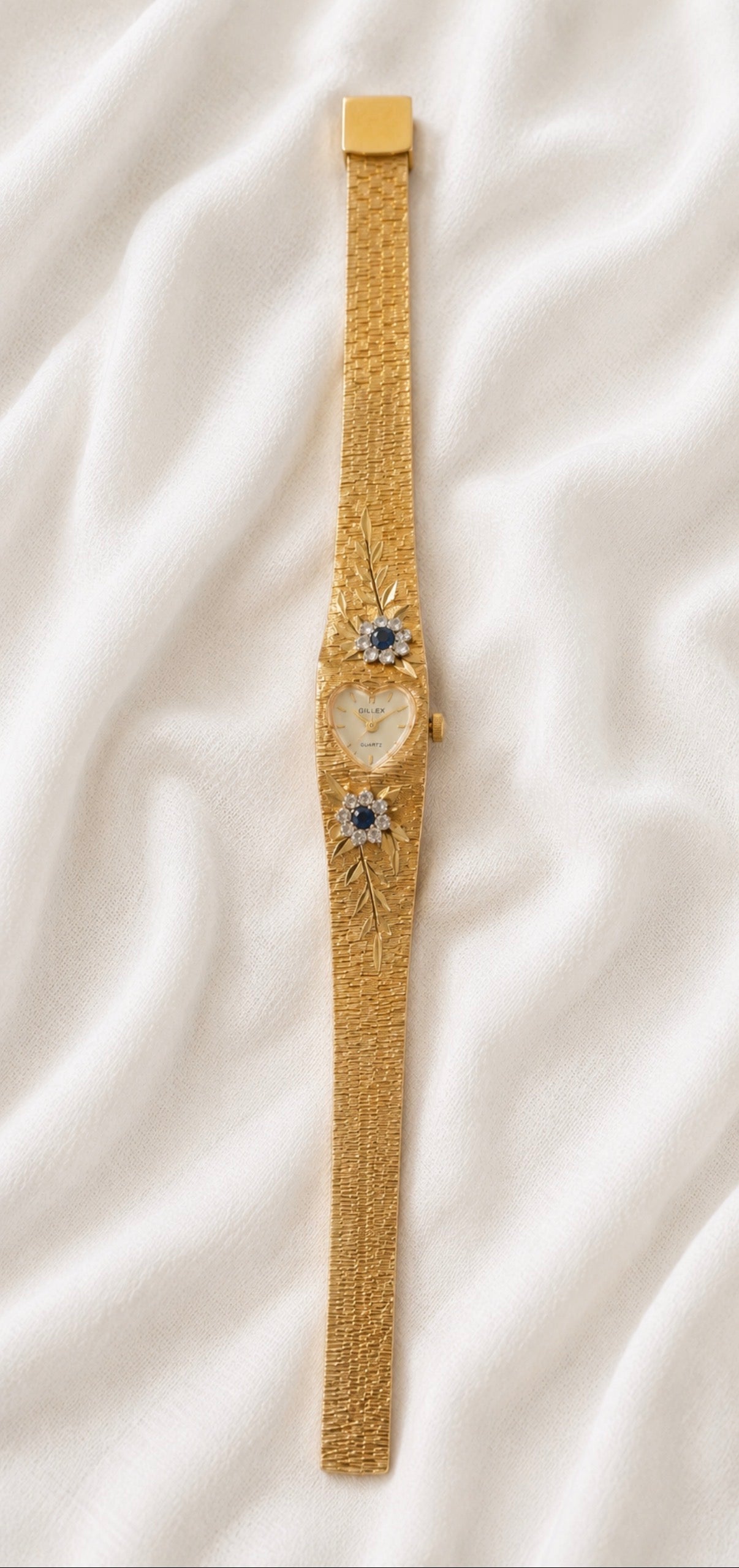 Gold - 1970s EXTREMELY RARE Gillex Floral Watch