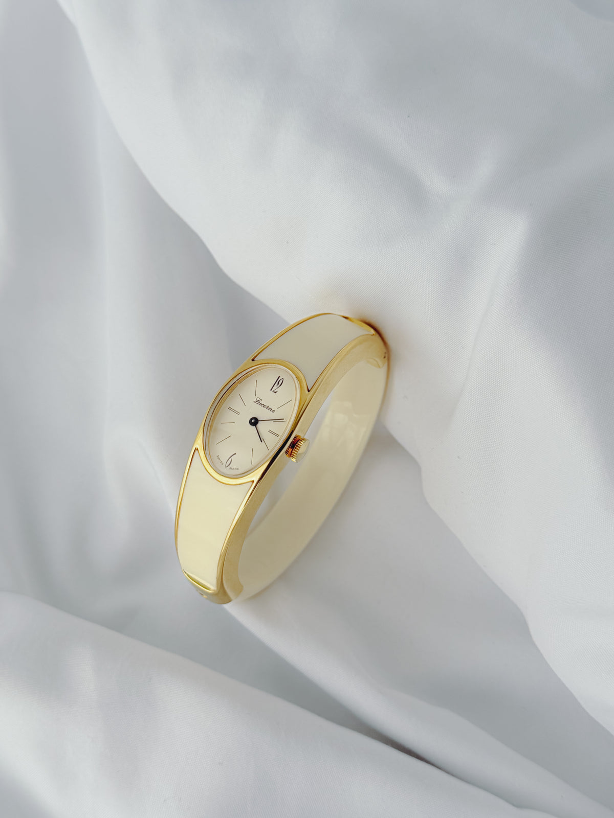 Gold - Vintage 1970s Lucerne Bangle Watch