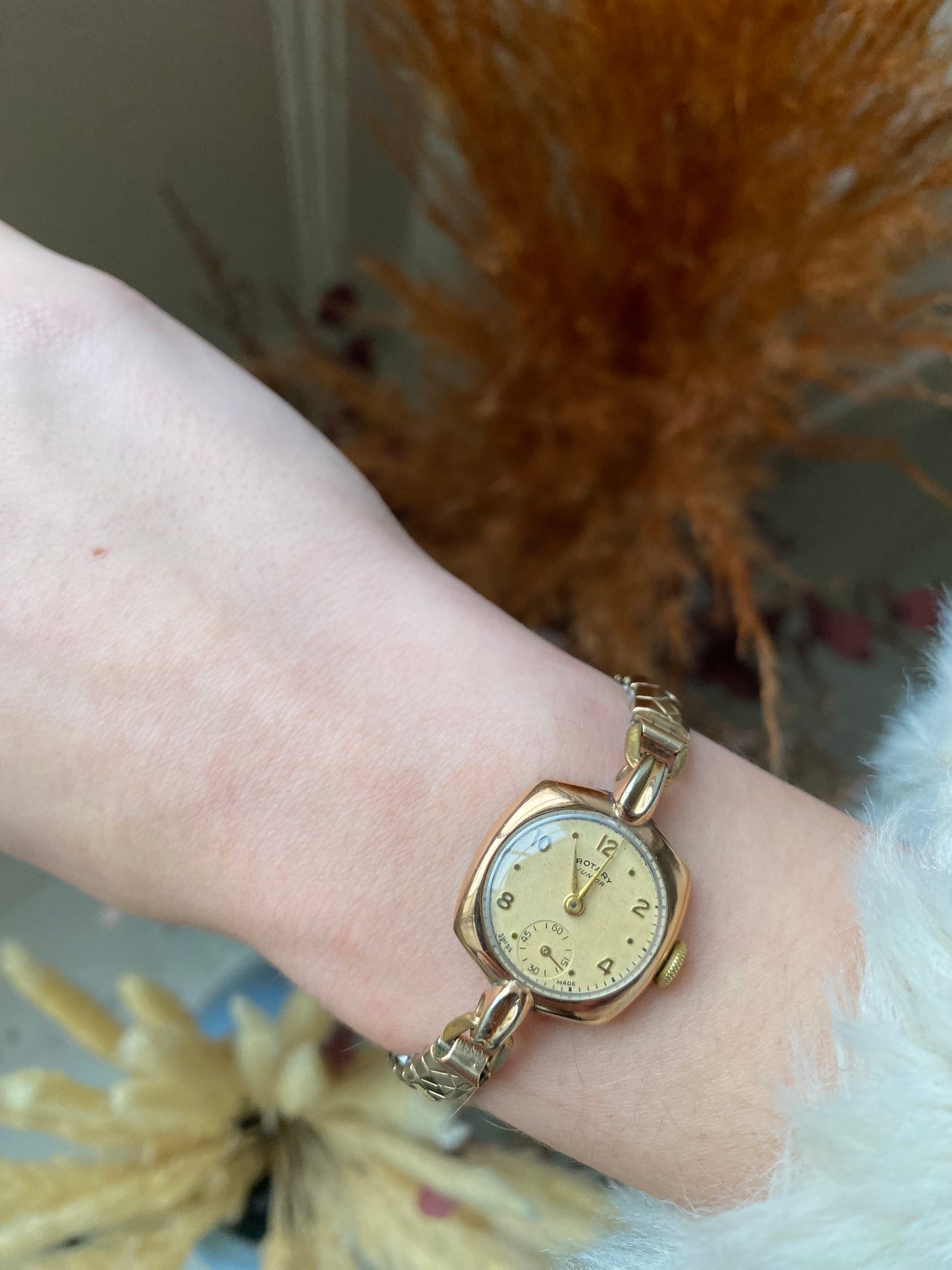 Rare Antique Gold Plated Rotary watch from 1930s