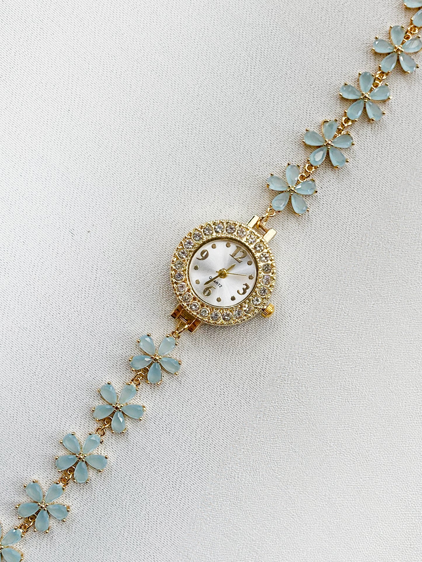 Gold - Flower Gemstone Watch