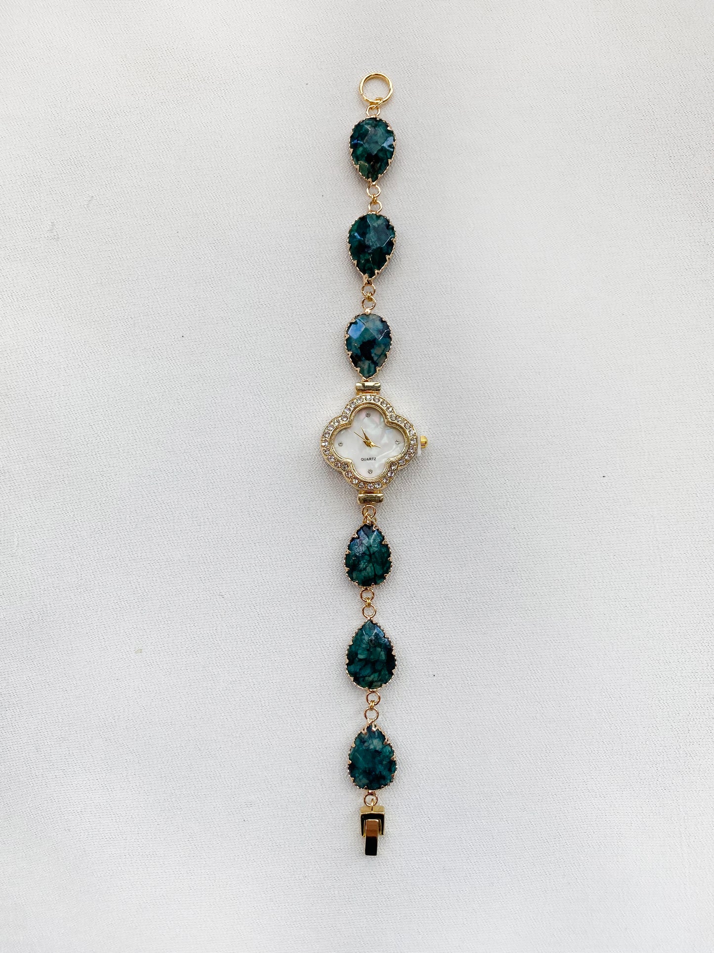 Gold - Spruce Green Gemstone Watch