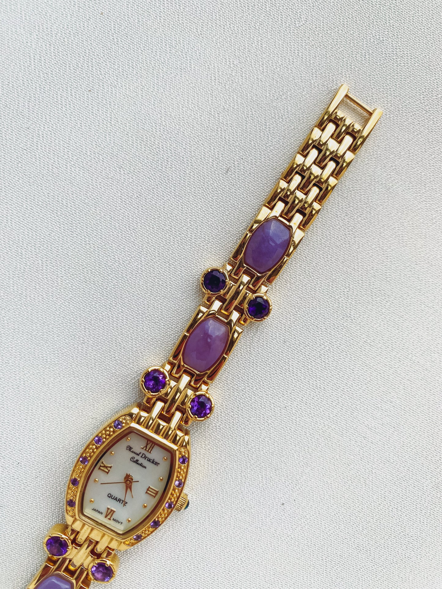 Gold - Purple Gemstone Watch