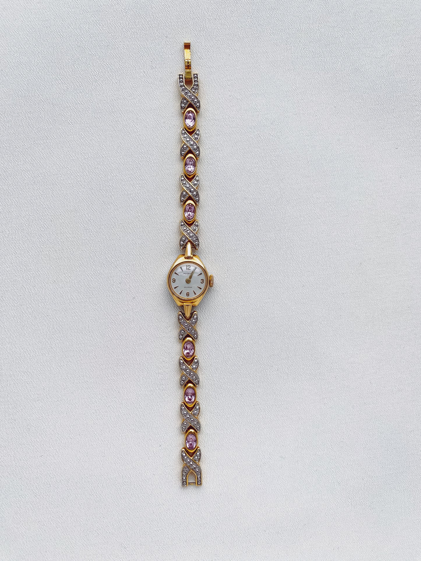 Gold - Pink Gemstone Watch