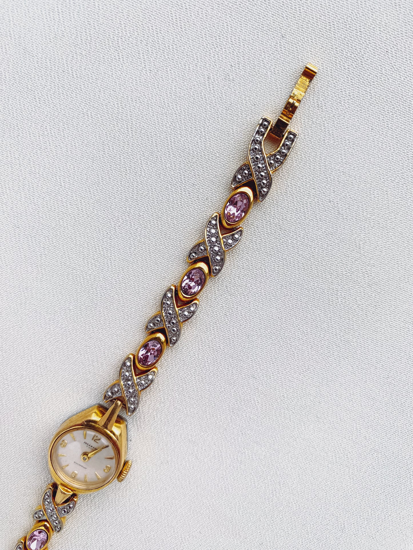 Gold - Pink Gemstone Watch