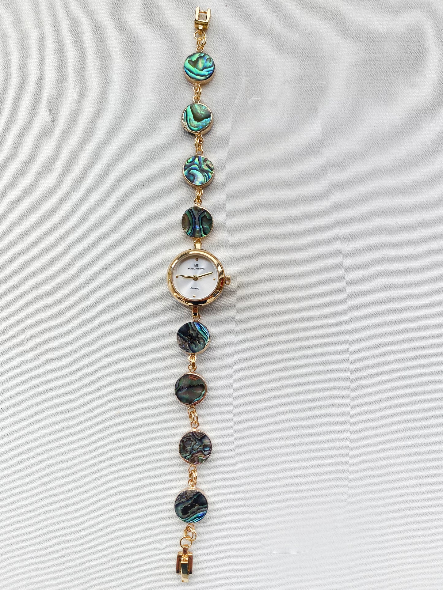 Gold - Green/Blue Shell Watch