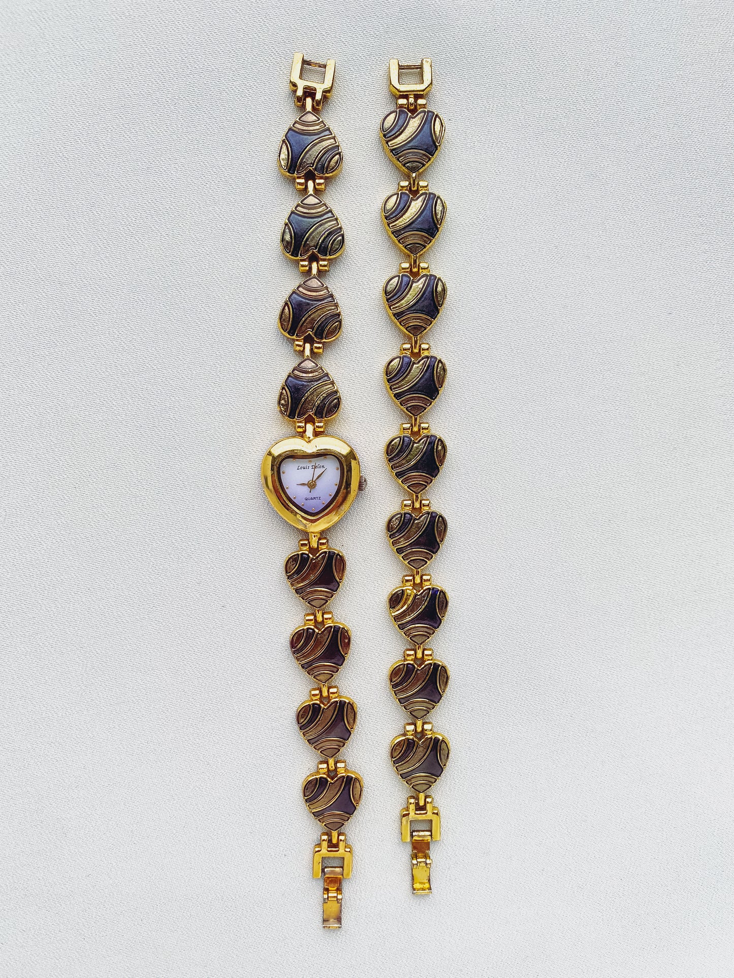 Gold - Heart Watch & Matching Bracelet