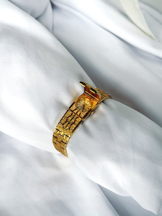 Gold - RARE Hidden Dial Bracelet Watch (1980s)