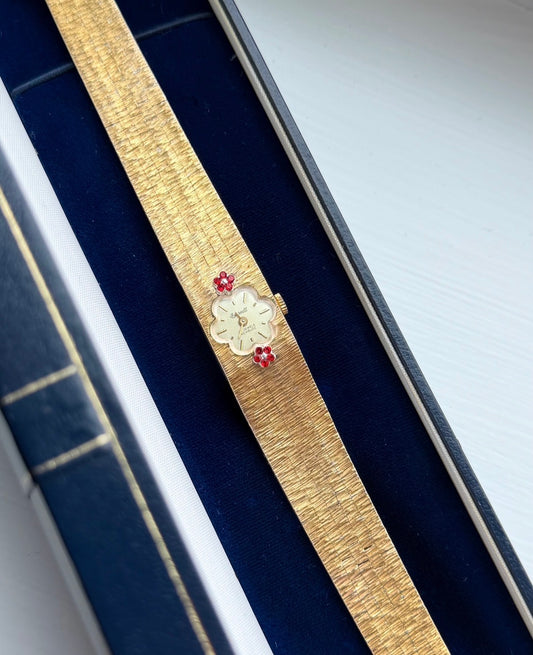 Gold - EXTREMELY RARE Floral-Shaped Watch (1970s)