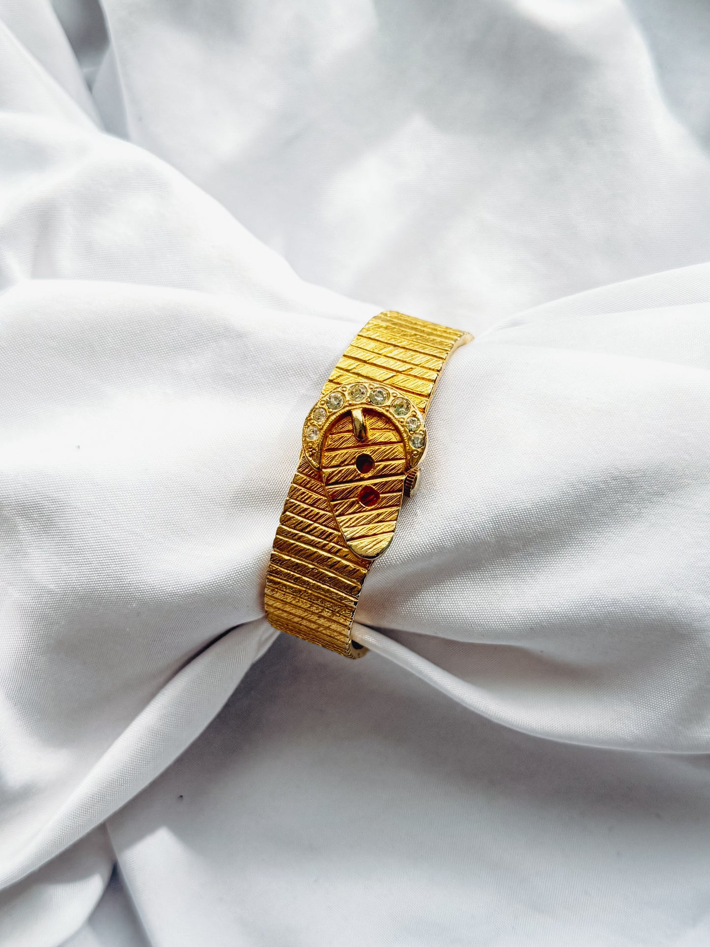 Gold - 1950s RARE Buckle Cocktail Watch