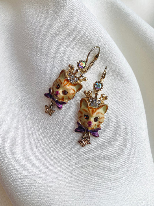 Rare Kirk's Folly Cat Earrings