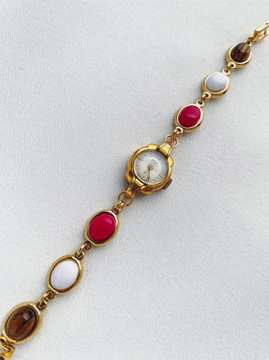 Gold - Colorful Gemstone Watch