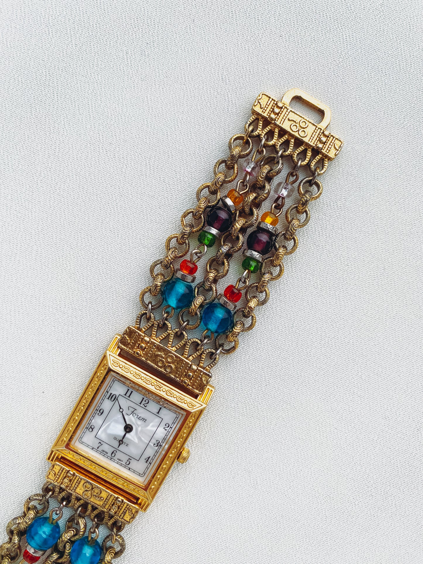 Gold - 1970s Colorful Bead Watch