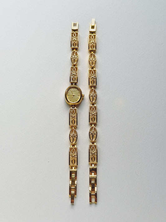 Gold Vintage Watch with Matching Bracelet