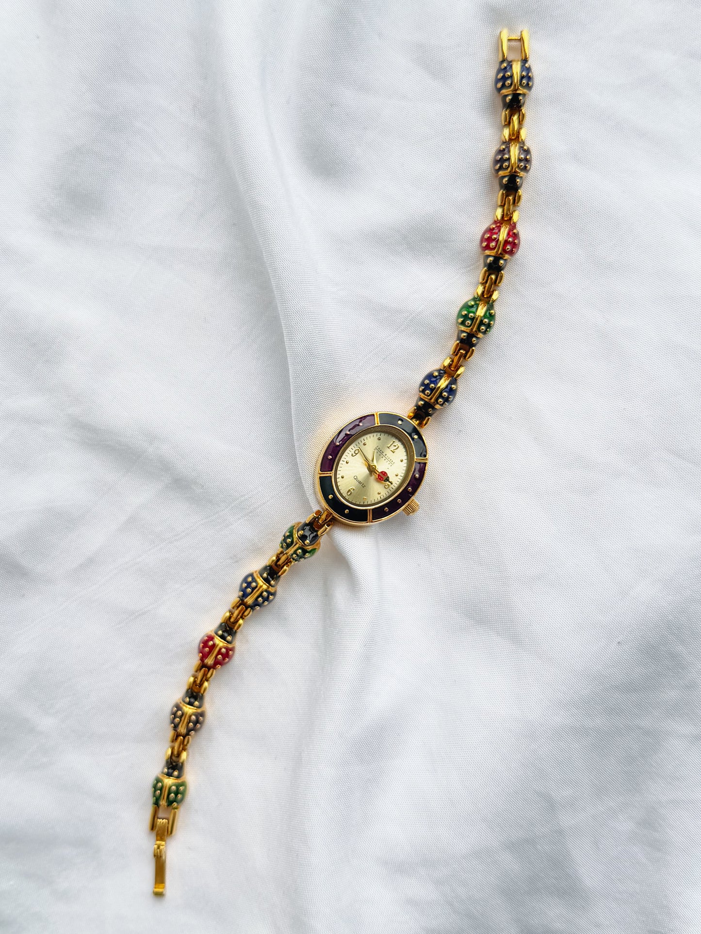 Gold - Vintage Ladybug Bracelet Watch Only