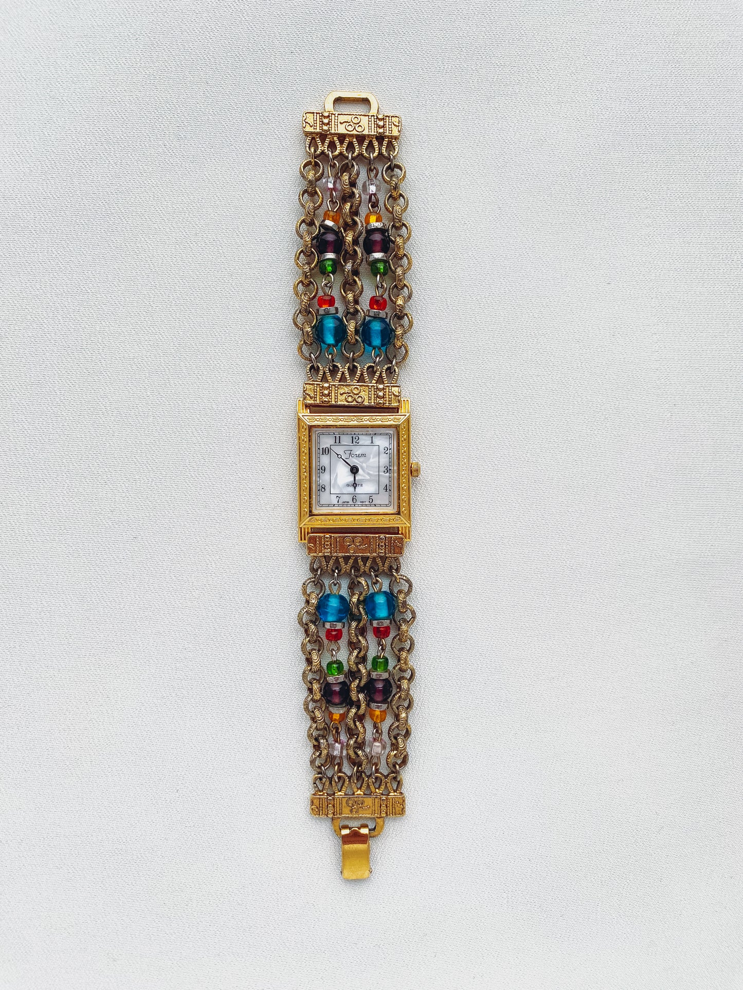 Gold - 1970s Colorful Bead Watch