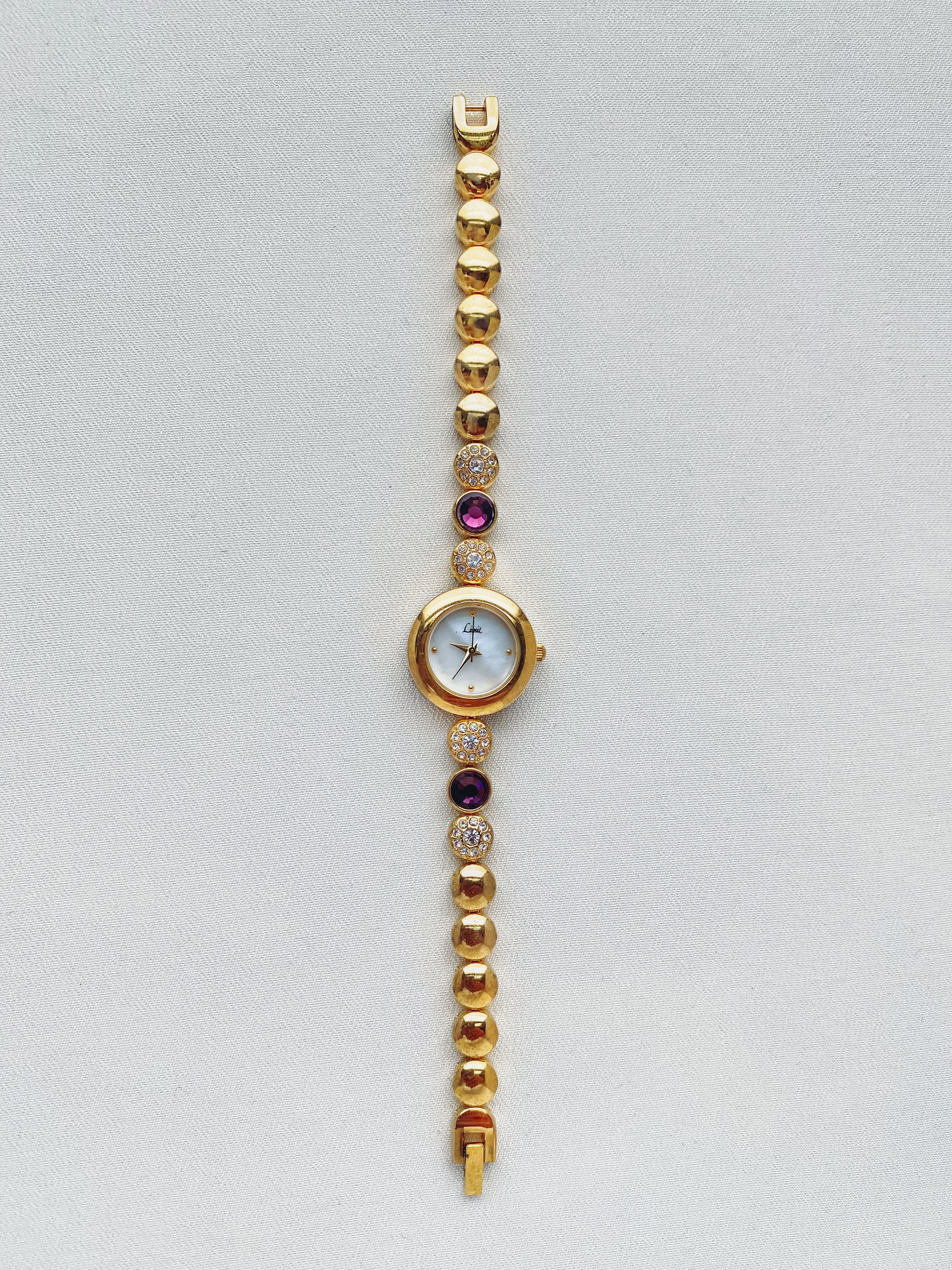 Gold - Purple Stone Watch