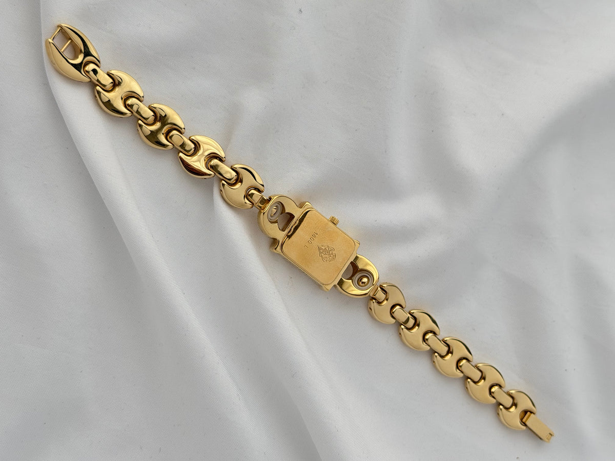 Rare Gucci 1800L Watch Gold Plated Bracelet 2xLeather Straps