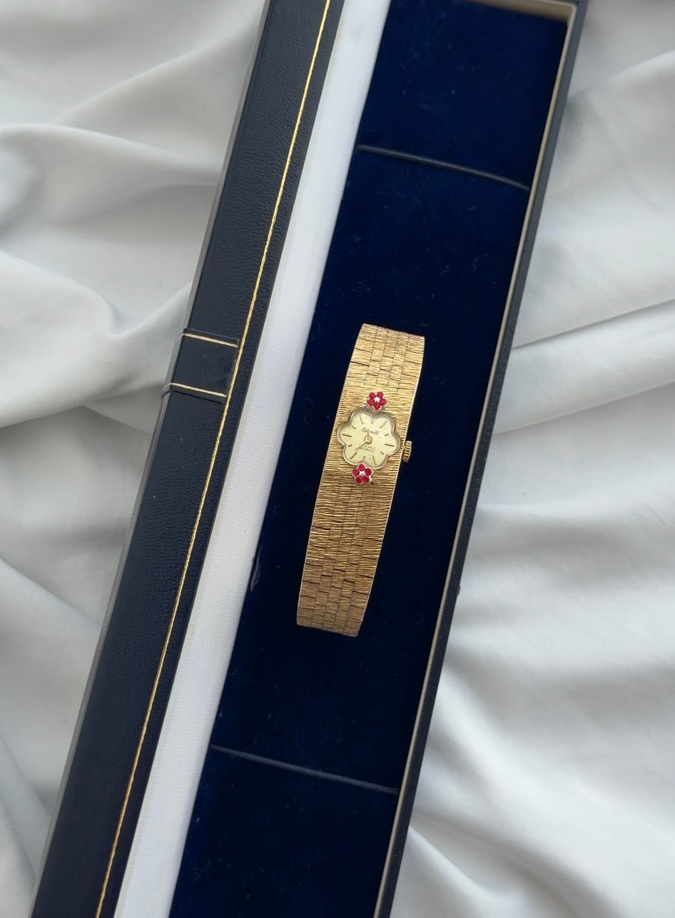 Gold - EXTREMELY RARE Floral-Shaped Watch (1970s)