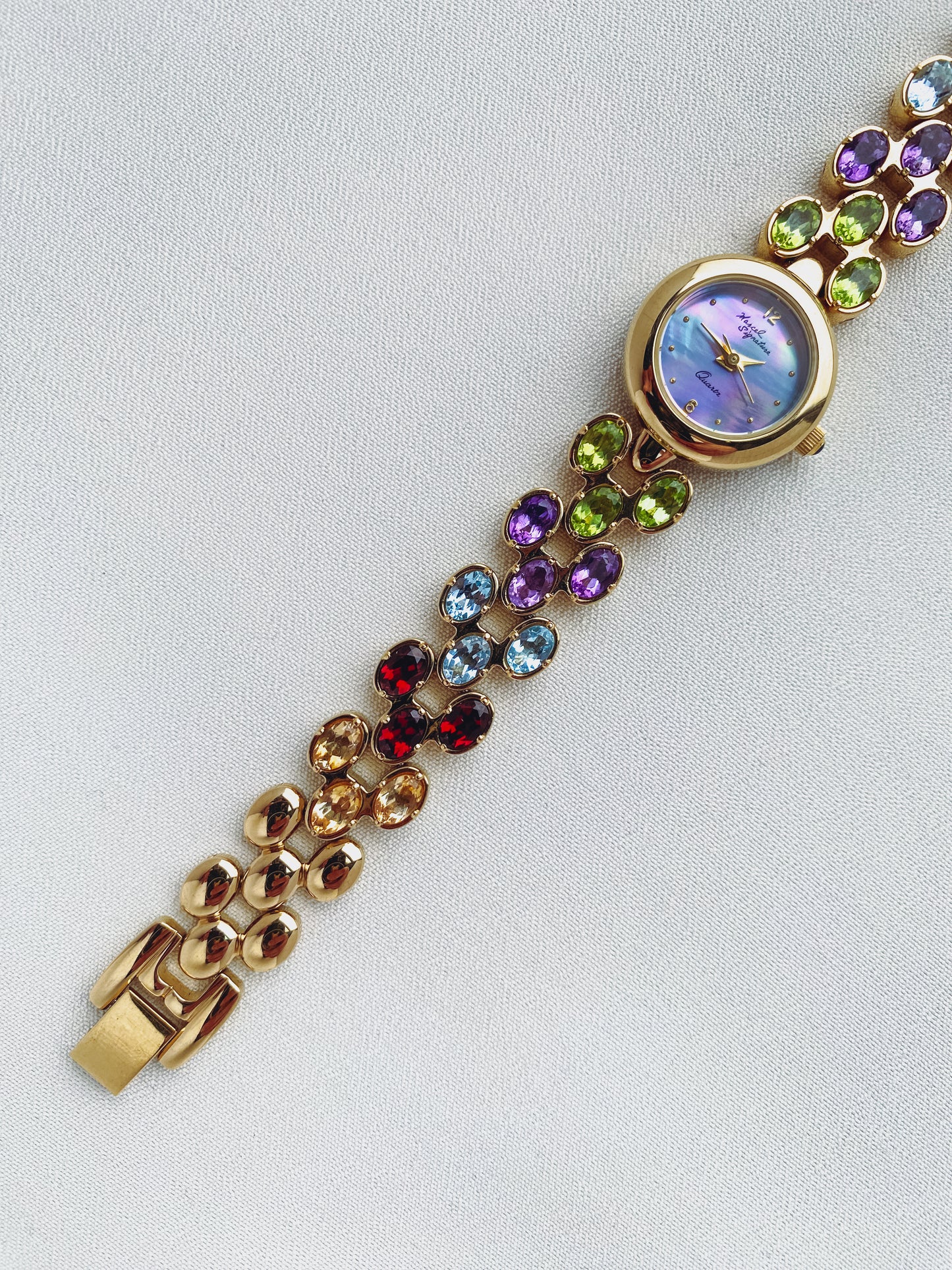 Gold - Marcel Drucker Colorful Gemstone Watch