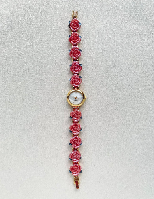 Gold Floral Watch