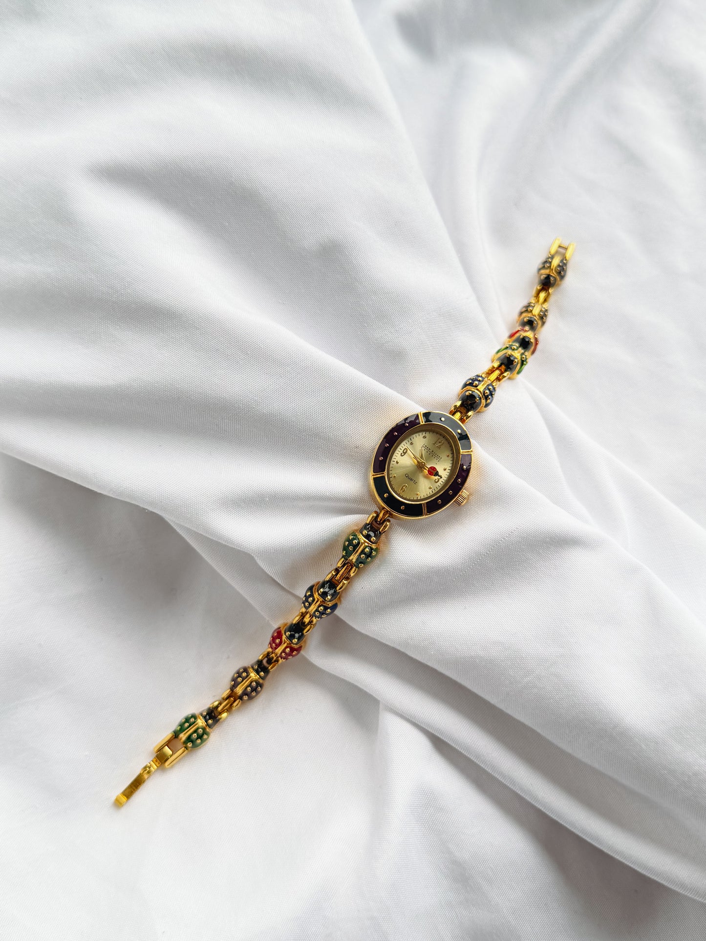 Gold - Vintage Ladybug Bracelet Watch Only