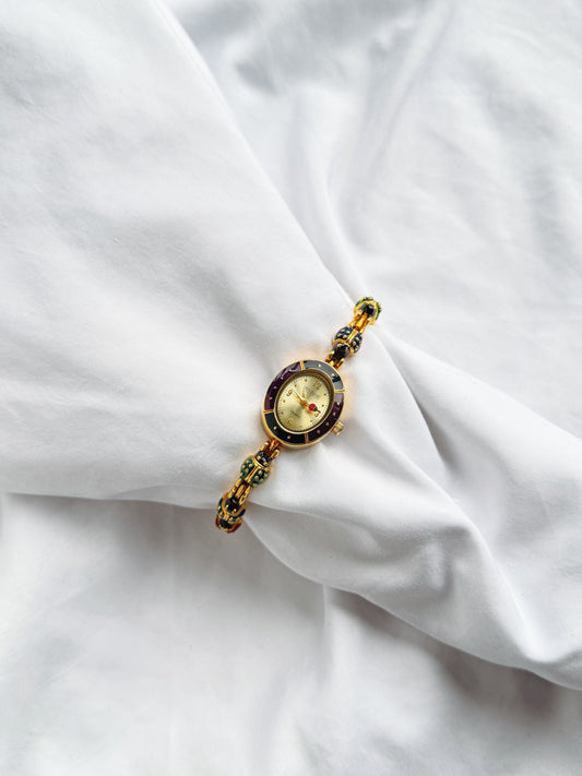 Gold - Vintage Ladybug Bracelet Watch Only