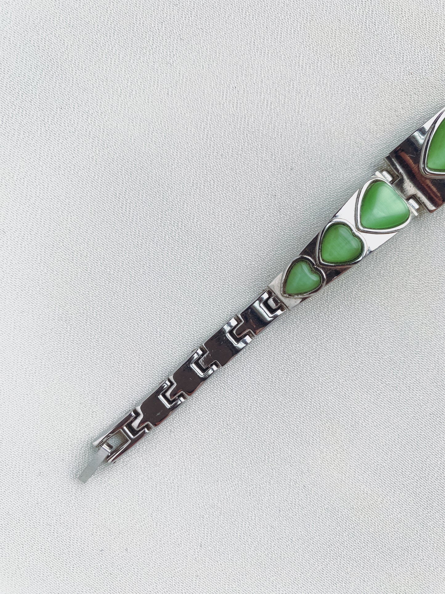 Silver - Heart-Shaped Bracelet