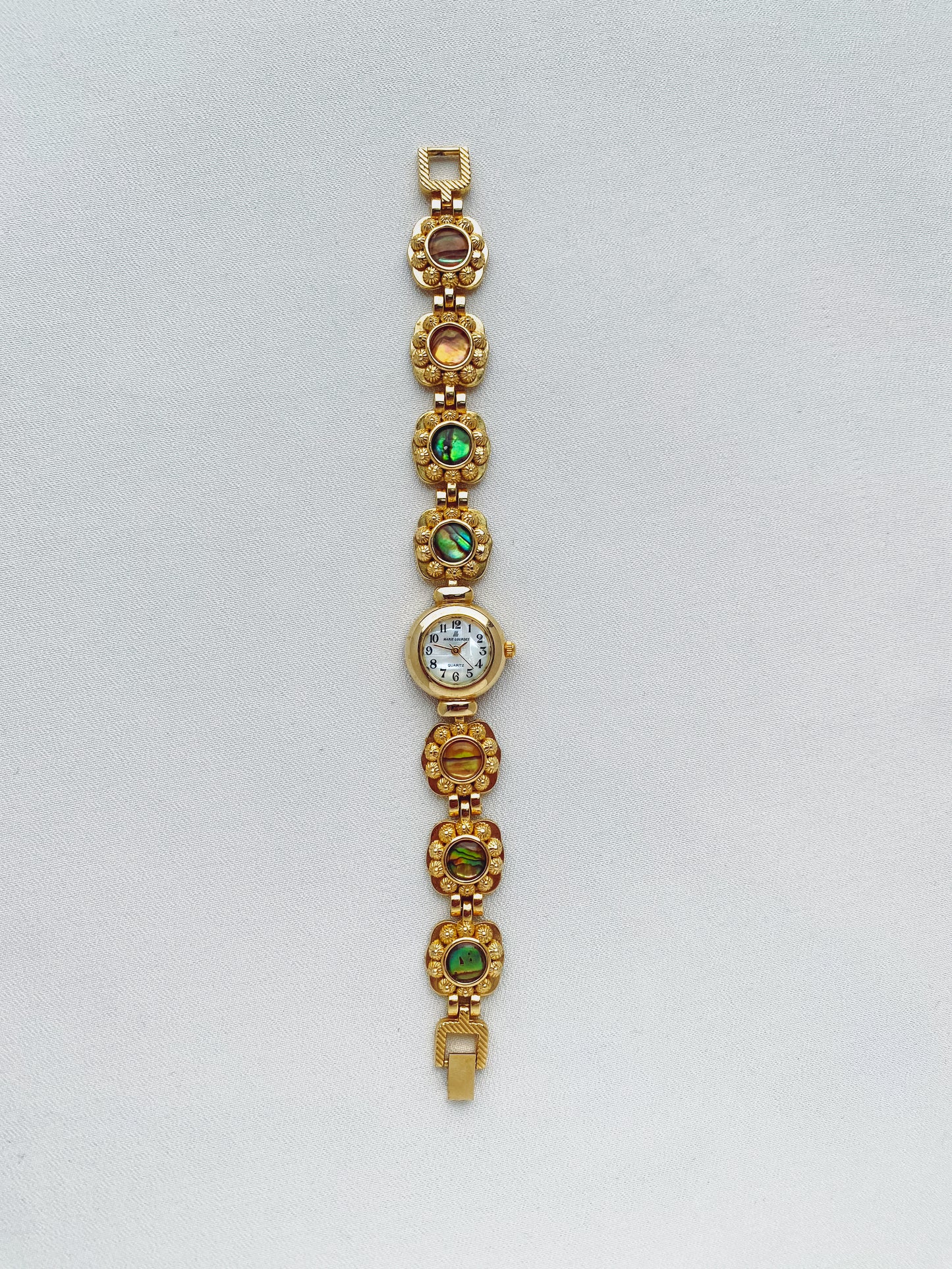 Gold - Floral Link Watch