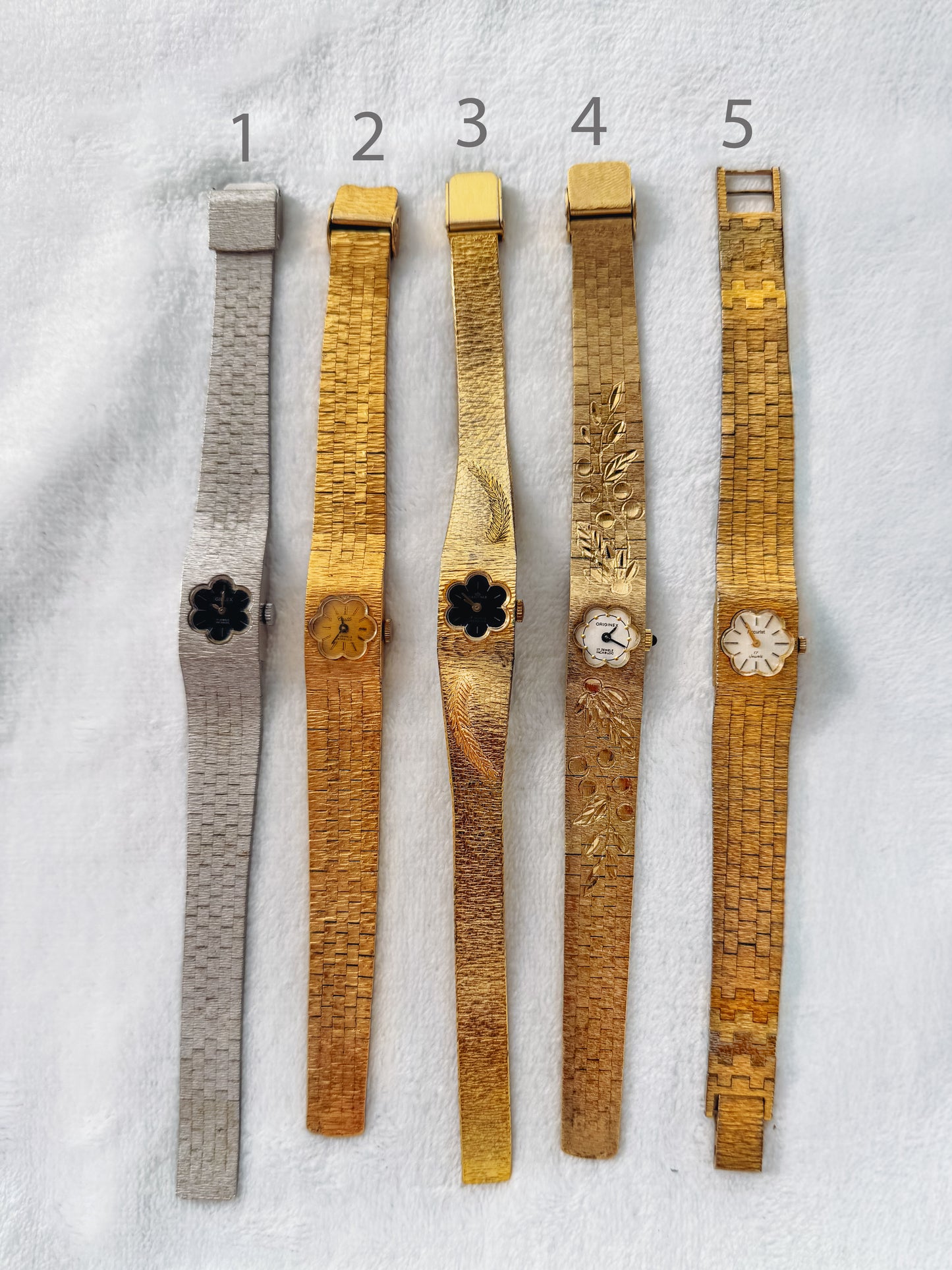 GOLD - EXTREMELY RARE FLORAL DIAL VINTAGE WATCHES