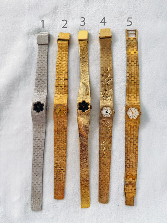 GOLD - EXTREMELY RARE FLORAL DIAL VINTAGE WATCHES