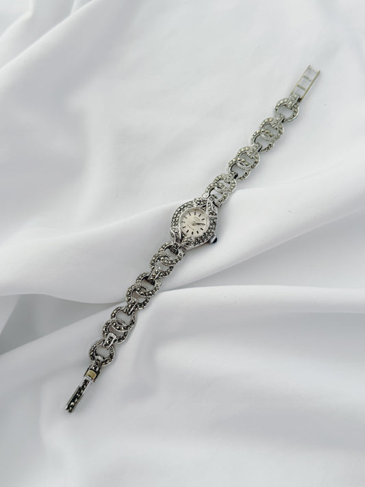 Silver - Art Deco 1940s Rotary Cocktail Watch