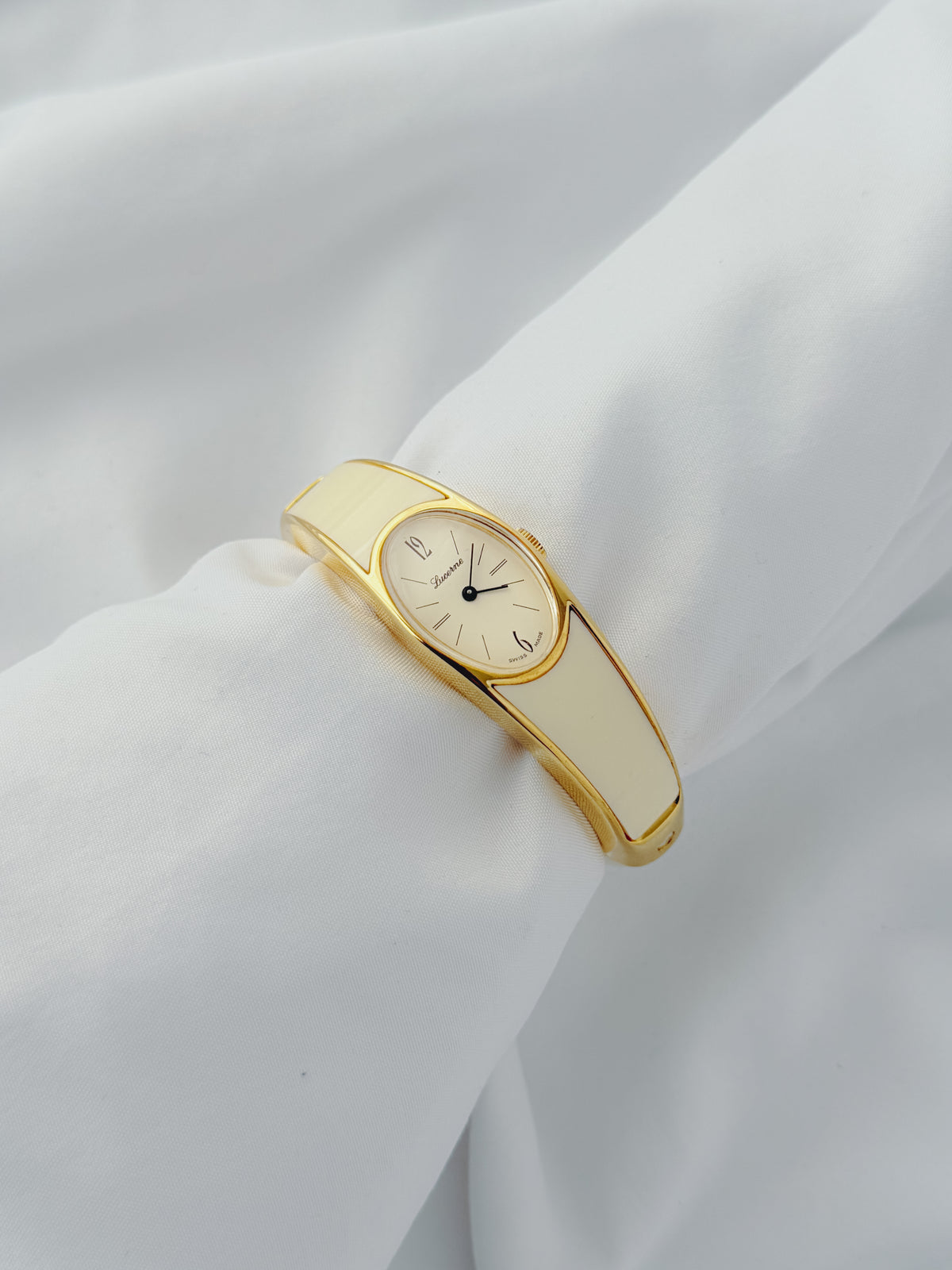 Gold - Vintage 1970s Lucerne Bangle Watch