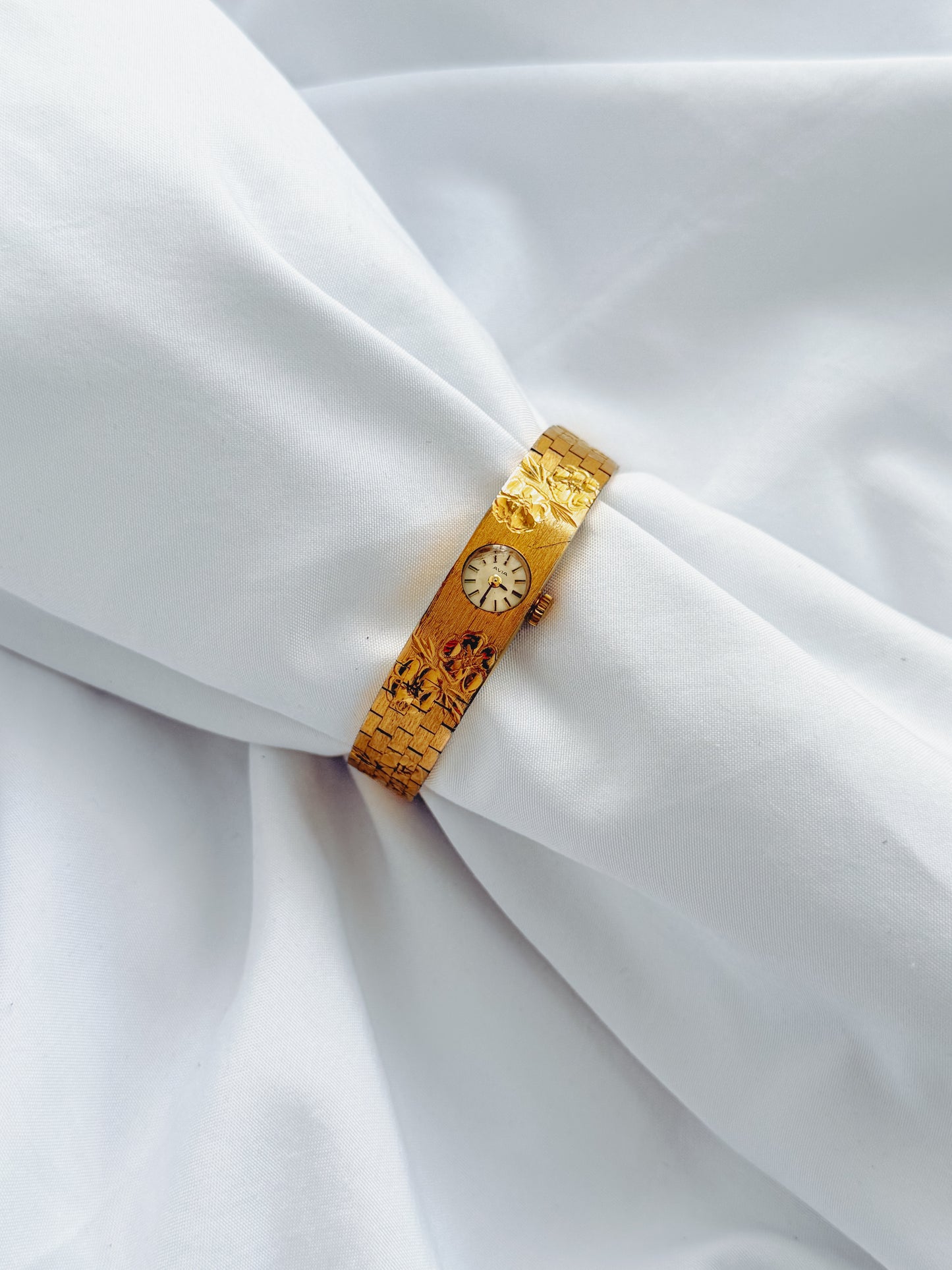 Gold - 1960s RARE Floral Watch