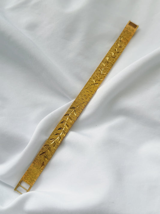 Gold - 1950s Floral Bracelet
