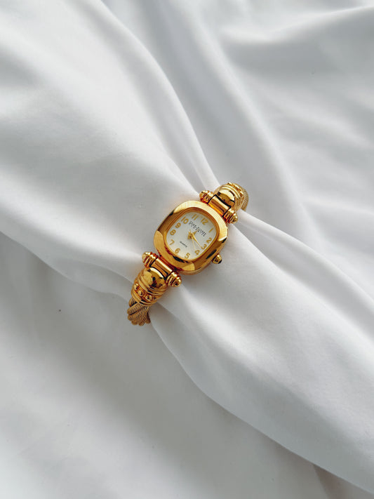 Gold - 1980s Twist Bangle Watch