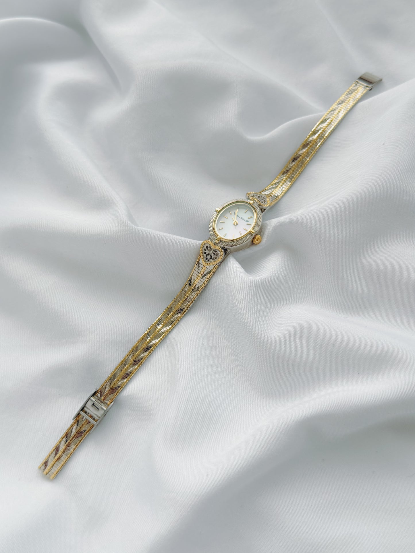 Silver & Gold - Filigree Heart Watch