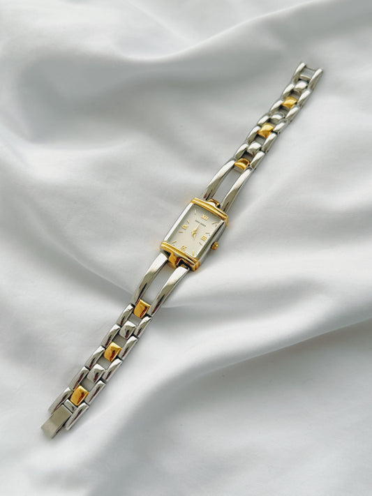 Silver - 1990s Two-Tone Link Watch