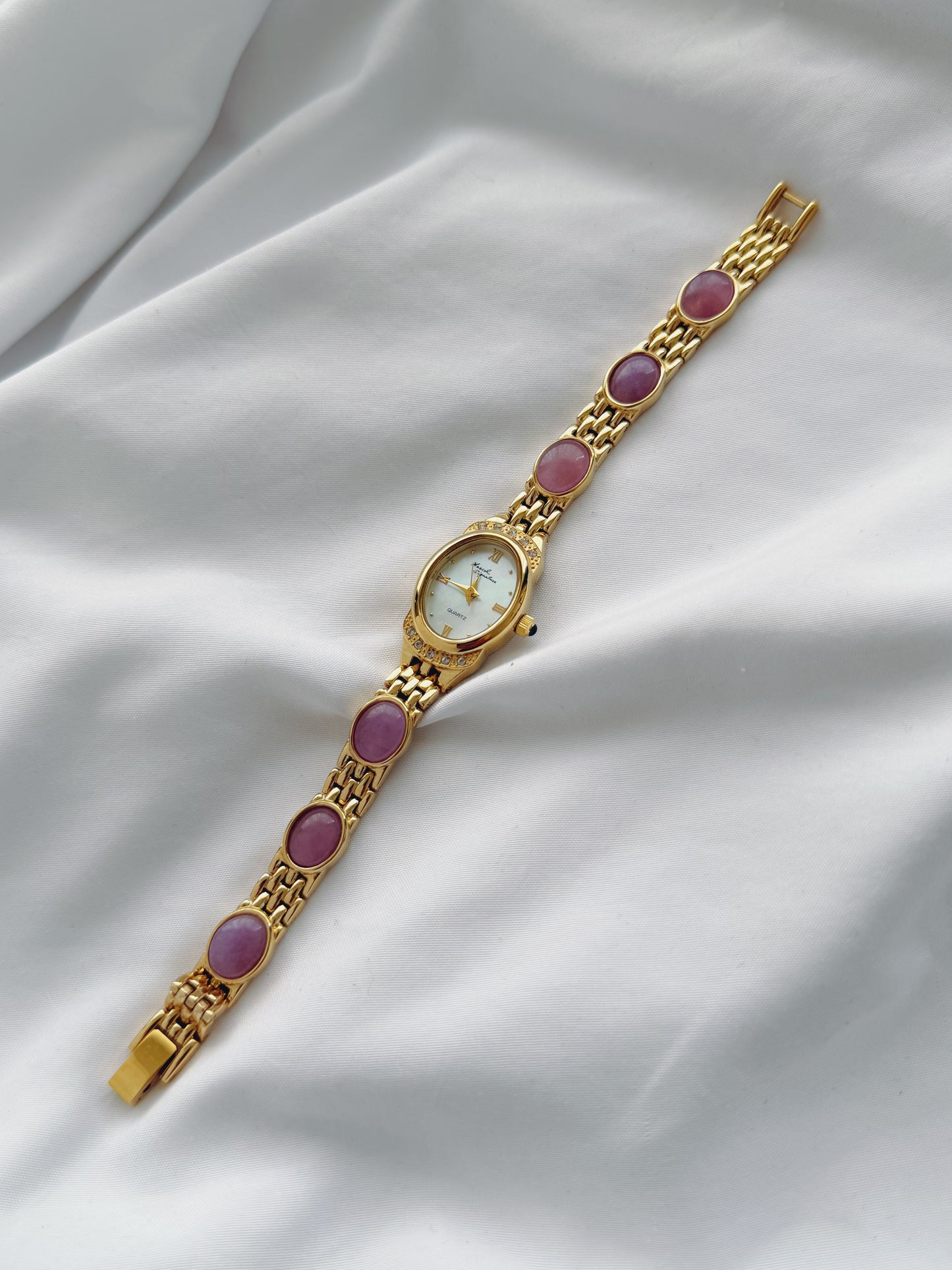 Gold - 1990s Lilac Gemstone Watch