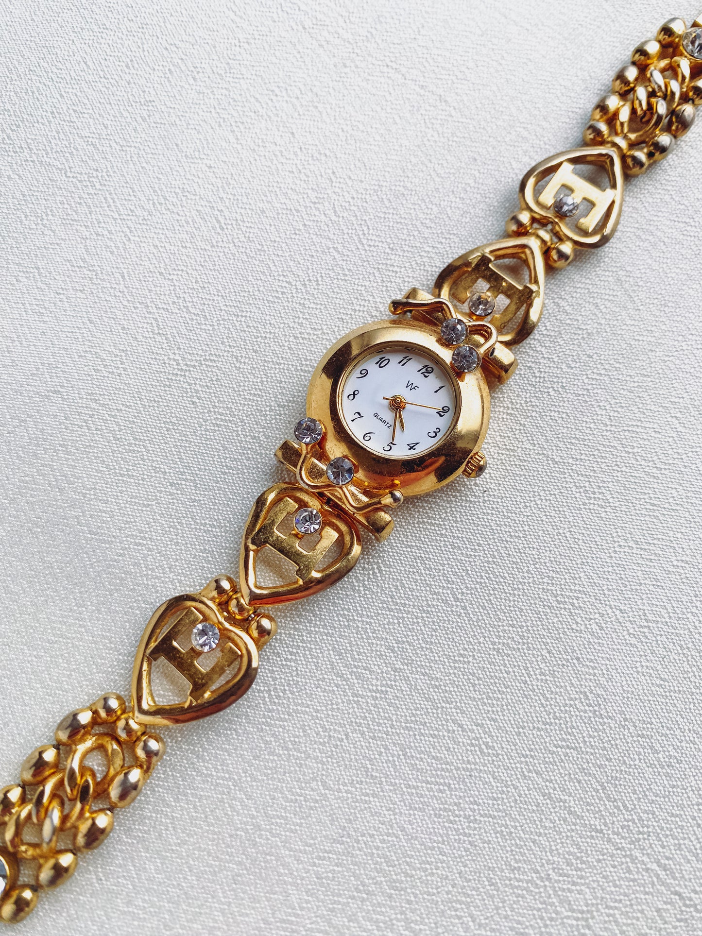 Gold - Heart-Detail Link Watch