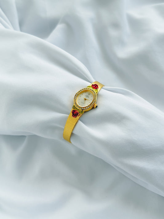 Gold - RARE Vintage Floral Watch
