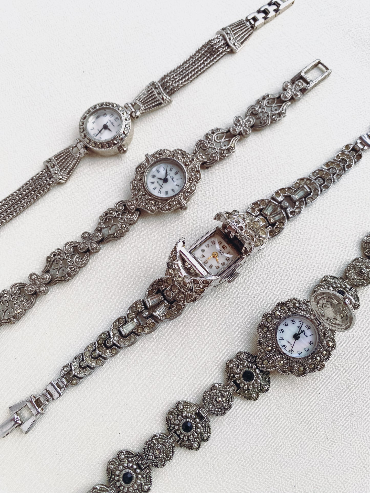 SILVER MARCASITE WATCHES