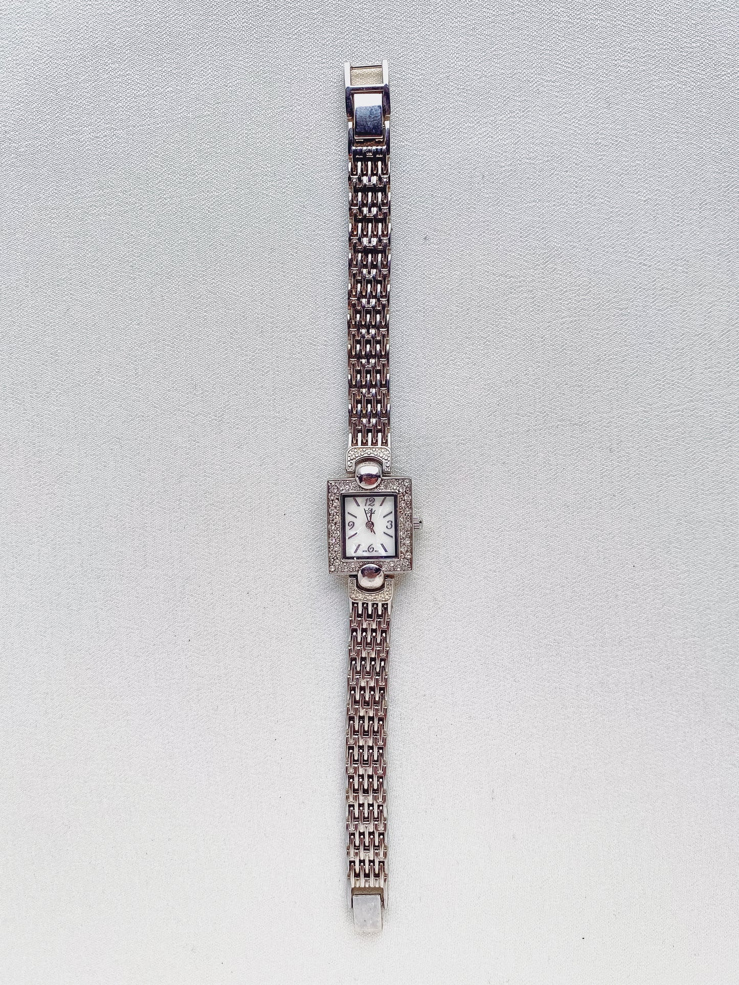 Silver Watch with Square Dial