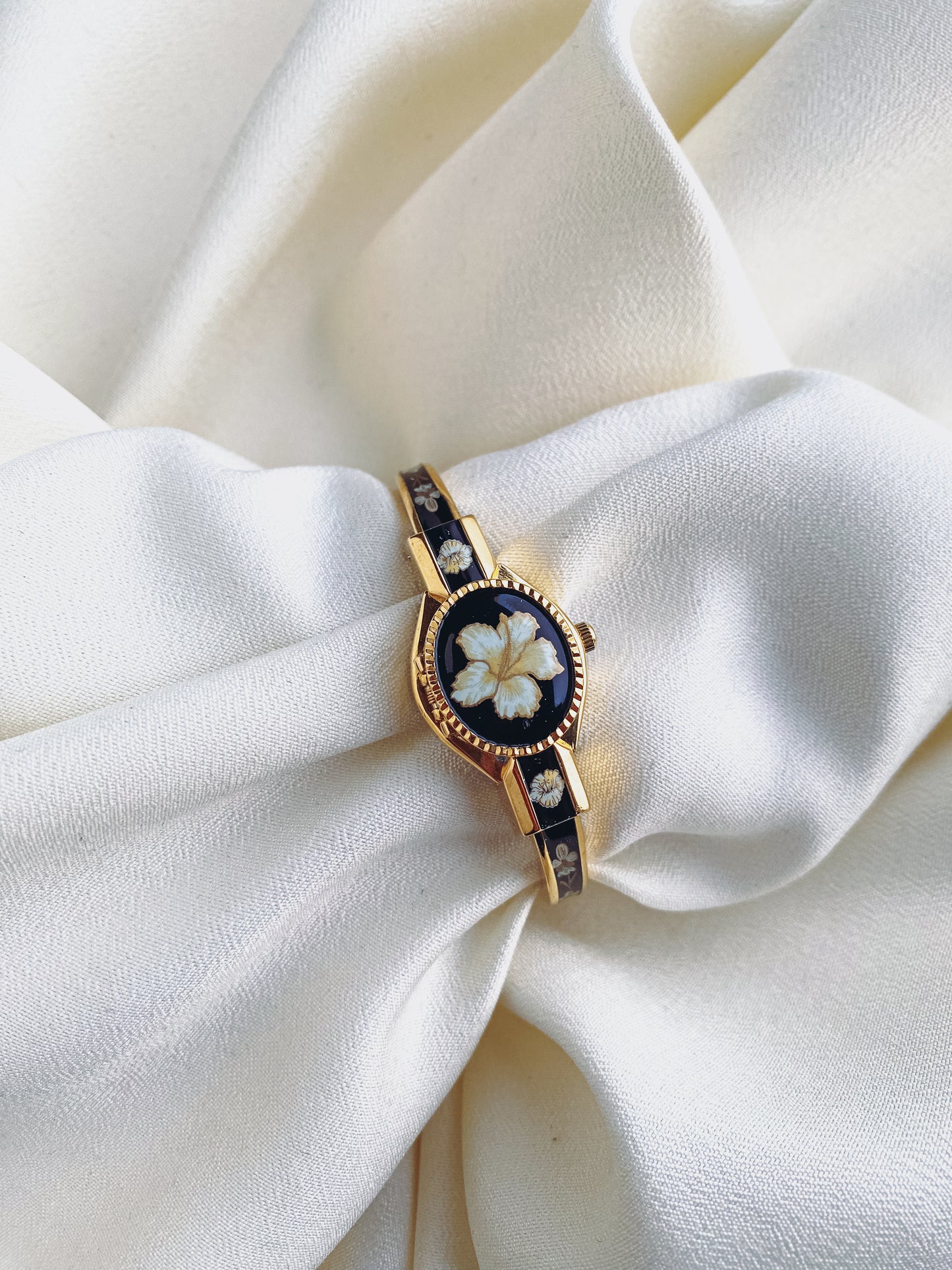 Gold - Floral Peekaboo Watch Bangle