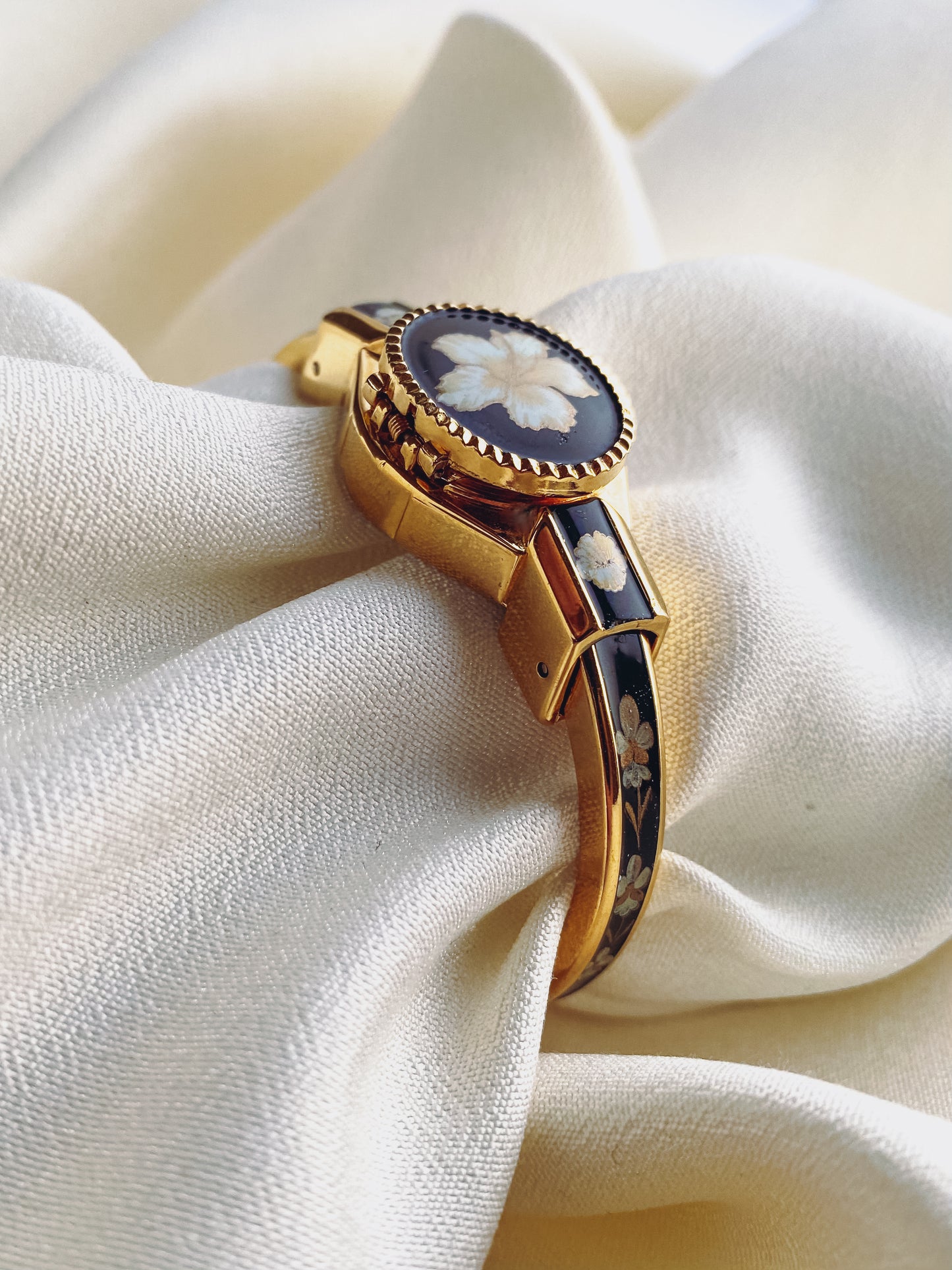 Gold - Floral Peekaboo Watch Bangle