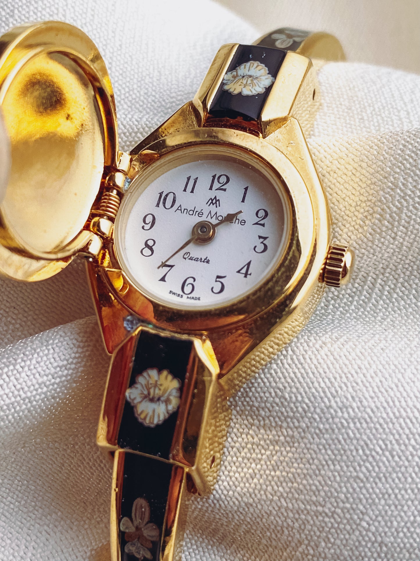 Gold - Floral Peekaboo Watch Bangle