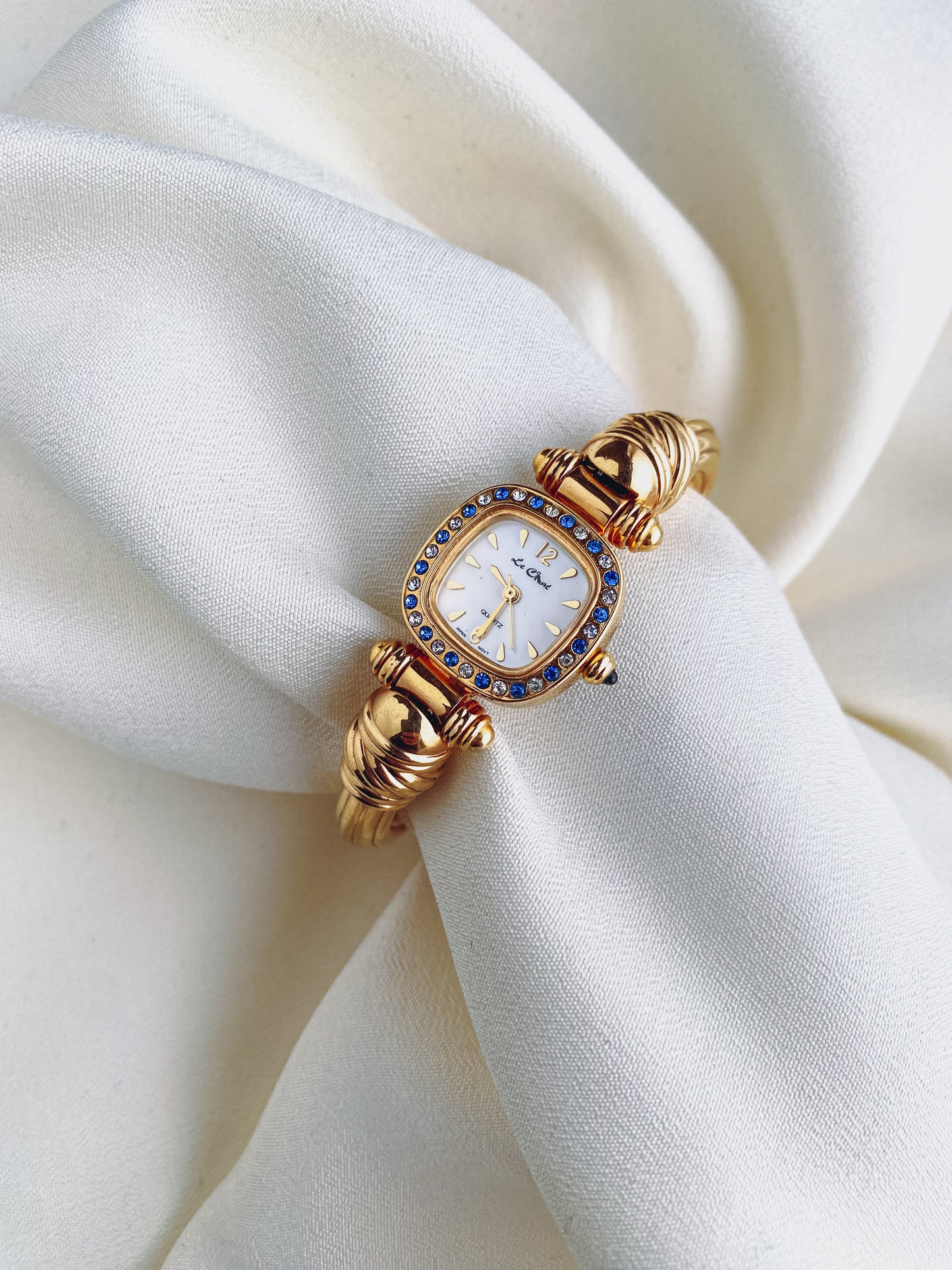 Gold - Rhinestone Bangle Watch