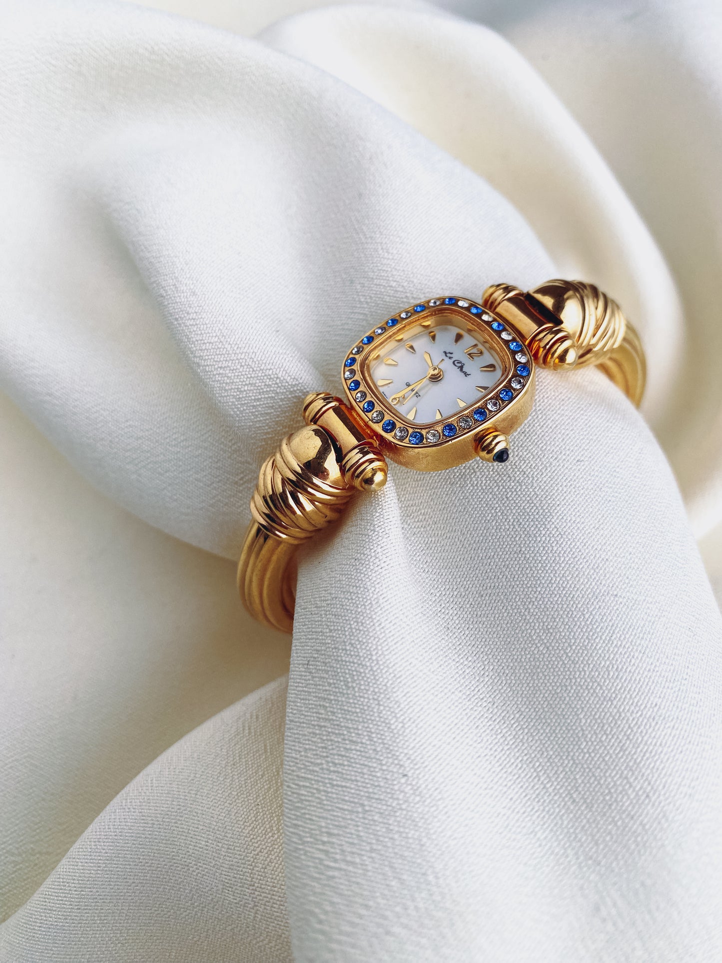 Gold - Rhinestone Bangle Watch