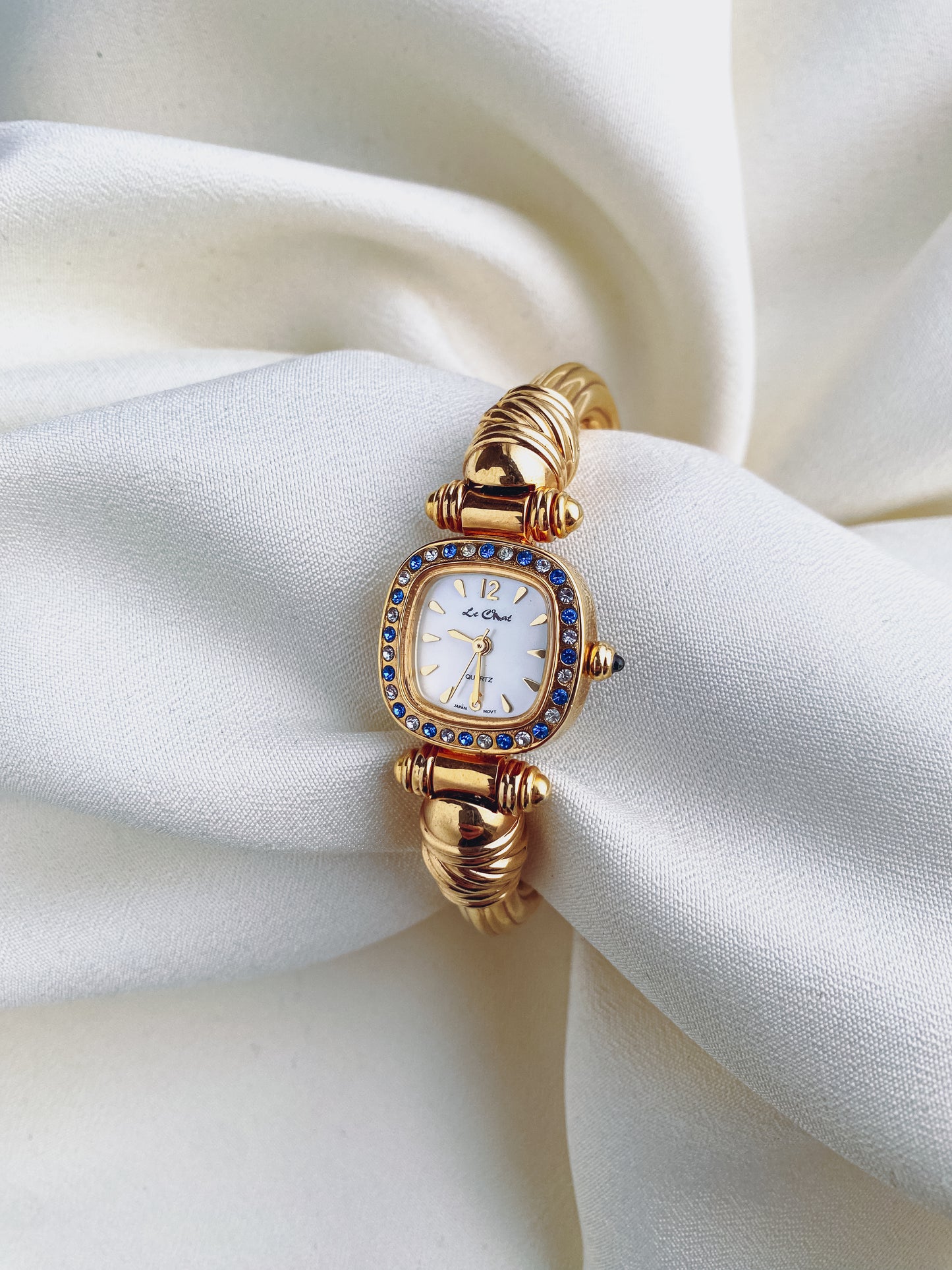 Gold - Rhinestone Bangle Watch