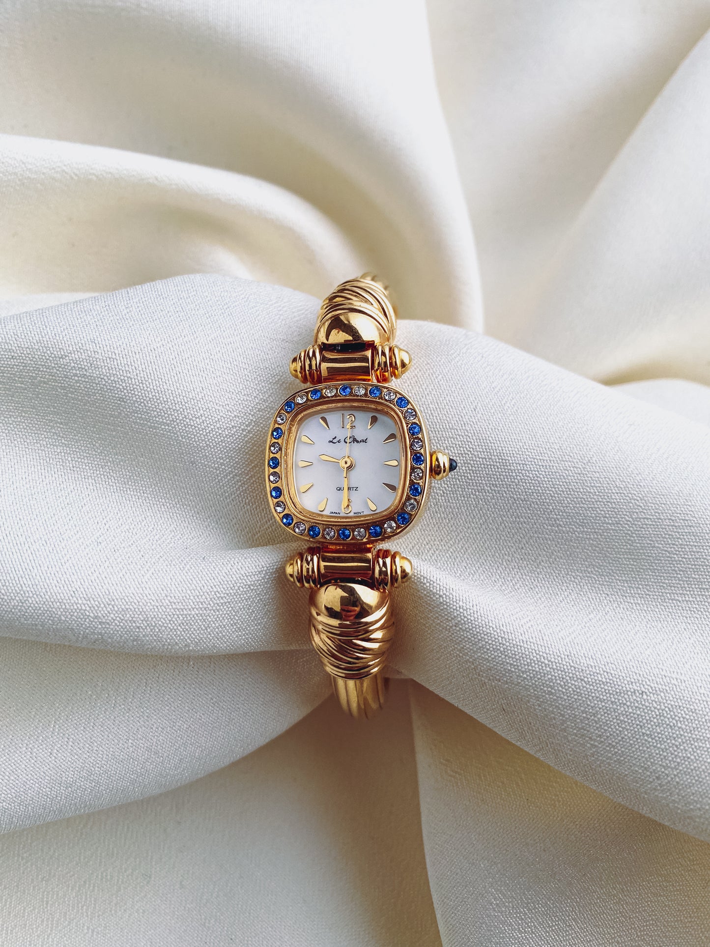 Gold - Rhinestone Bangle Watch